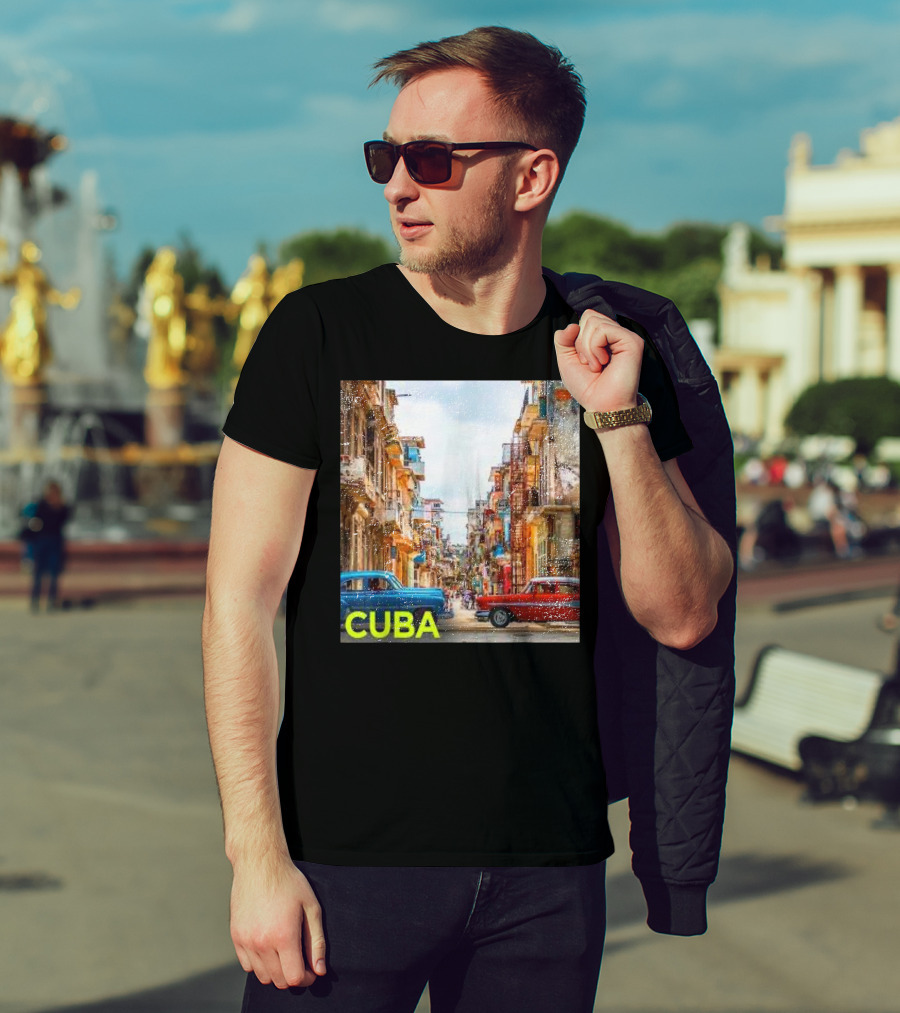 Cuba Classic Car Streets T-Shirt