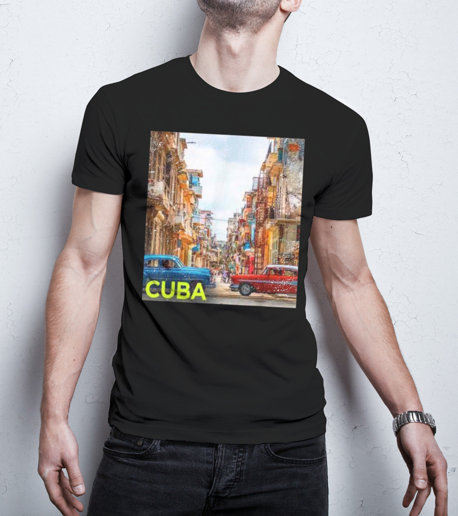 Cuba Classic Car Streets T-Shirt