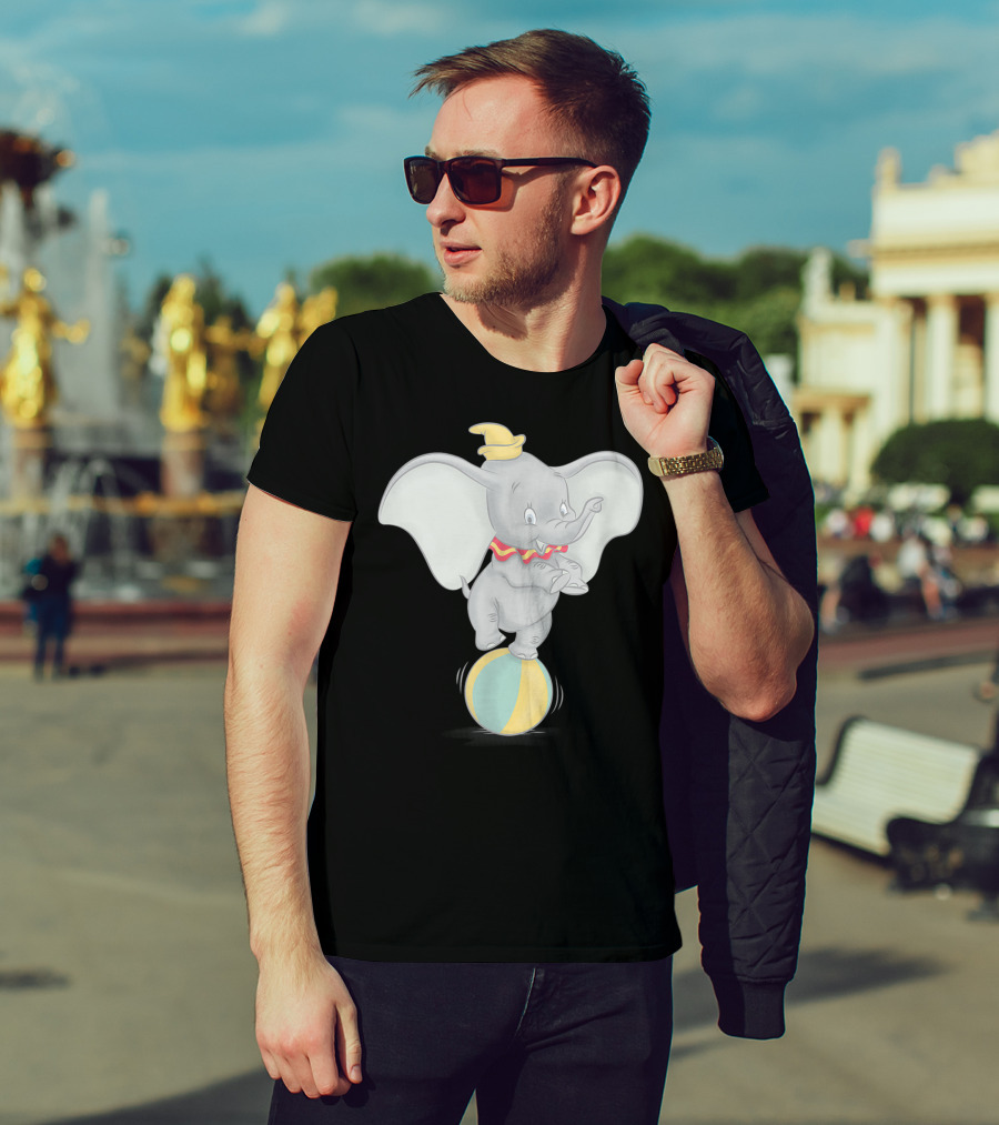 Disney Dumbo Balancing On Ball Watercolor T-Shirt
