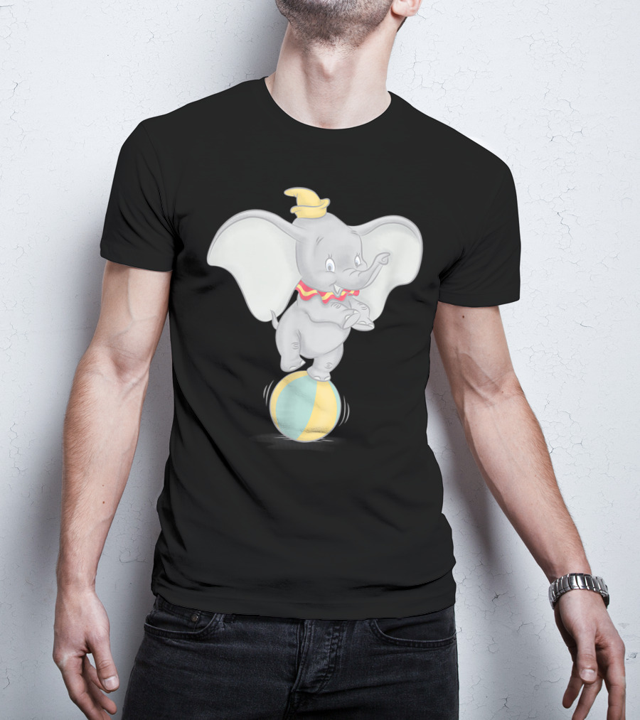 Disney Dumbo Balancing On Ball Watercolor T-Shirt