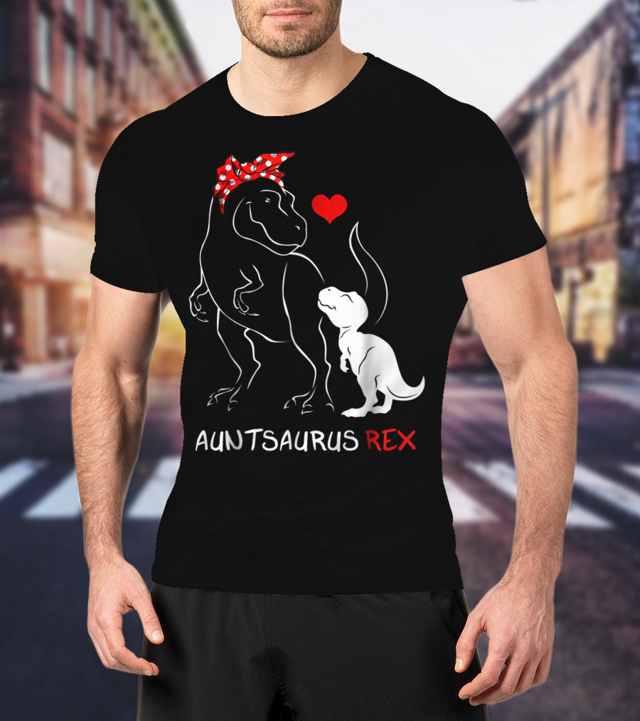 Auntsaurus Rex Dinosaur Family Love T-Shirt
