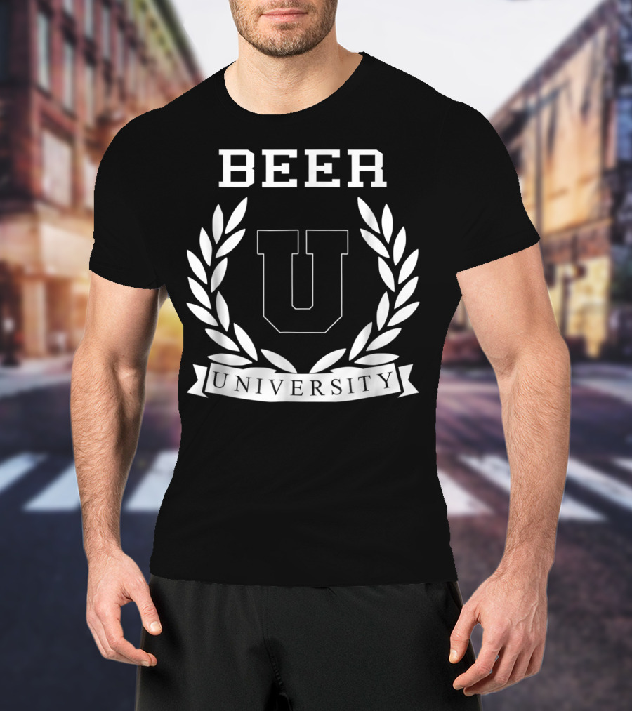 Beer University U Laurel Crest College Drinking T-Shirt