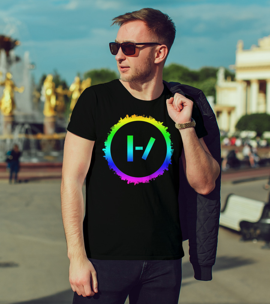 Best Colorful Earth Circle With Iconic H Slash T-Shirt