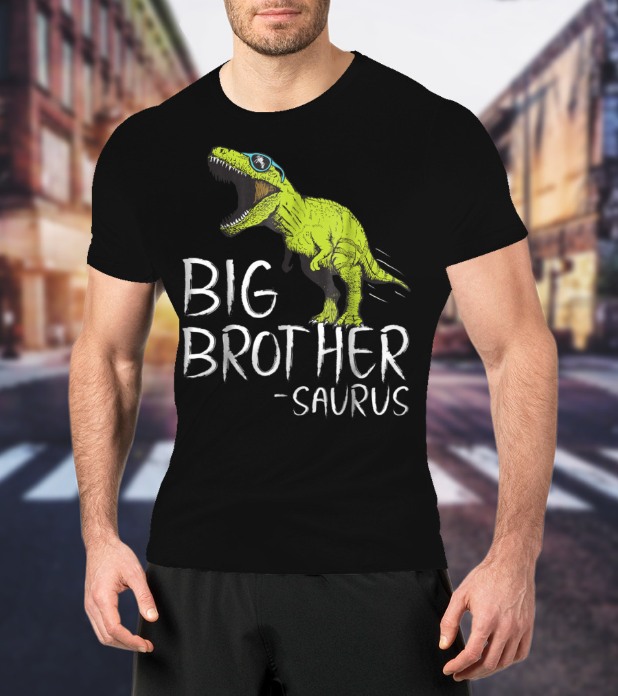 Big Brother Saurus Dinosaur With Sunglasses T-Shirt