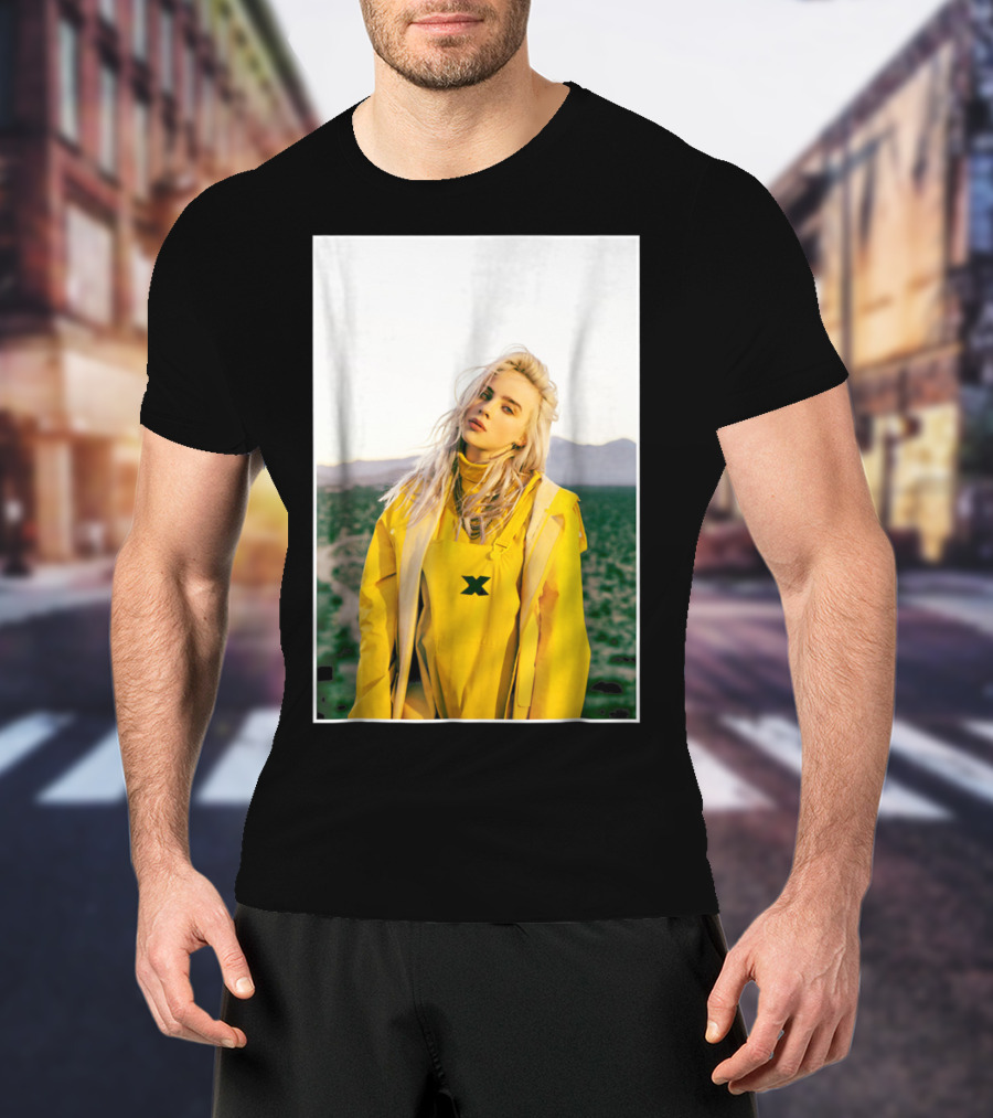 Billie Eilish Yellow Outfit Desert Photo T-Shirt