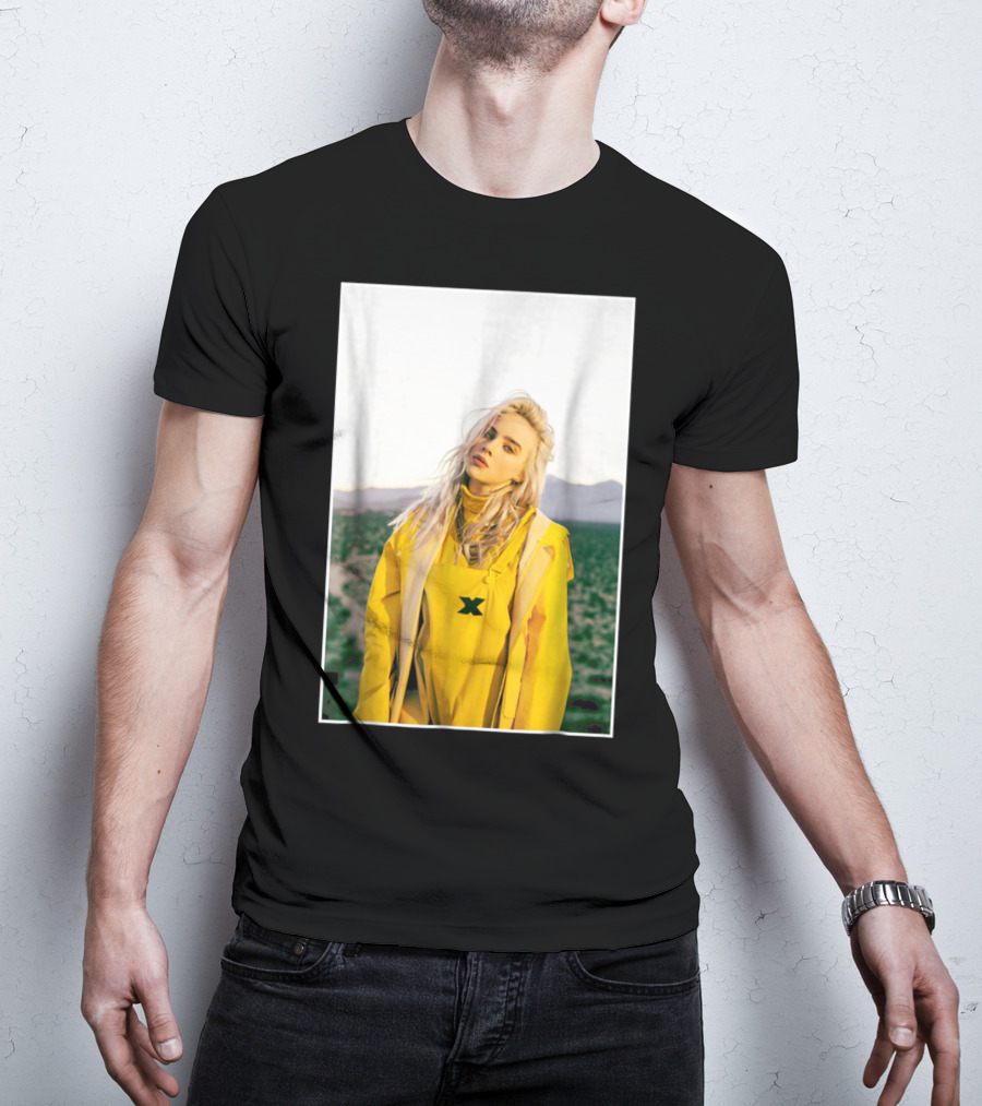 Billie Eilish Yellow Outfit Desert Photo T-Shirt