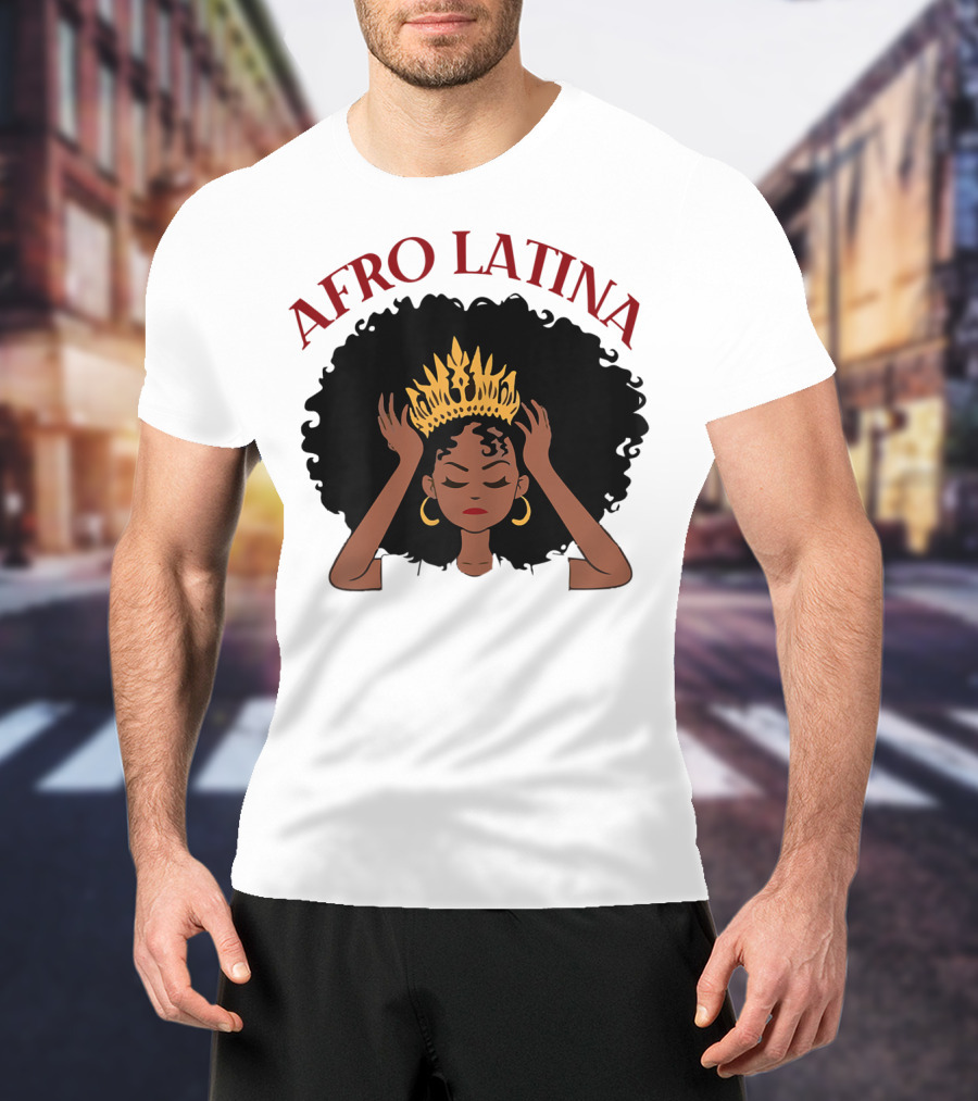 Afro Latina Black Women History Month Crown T-Shirt