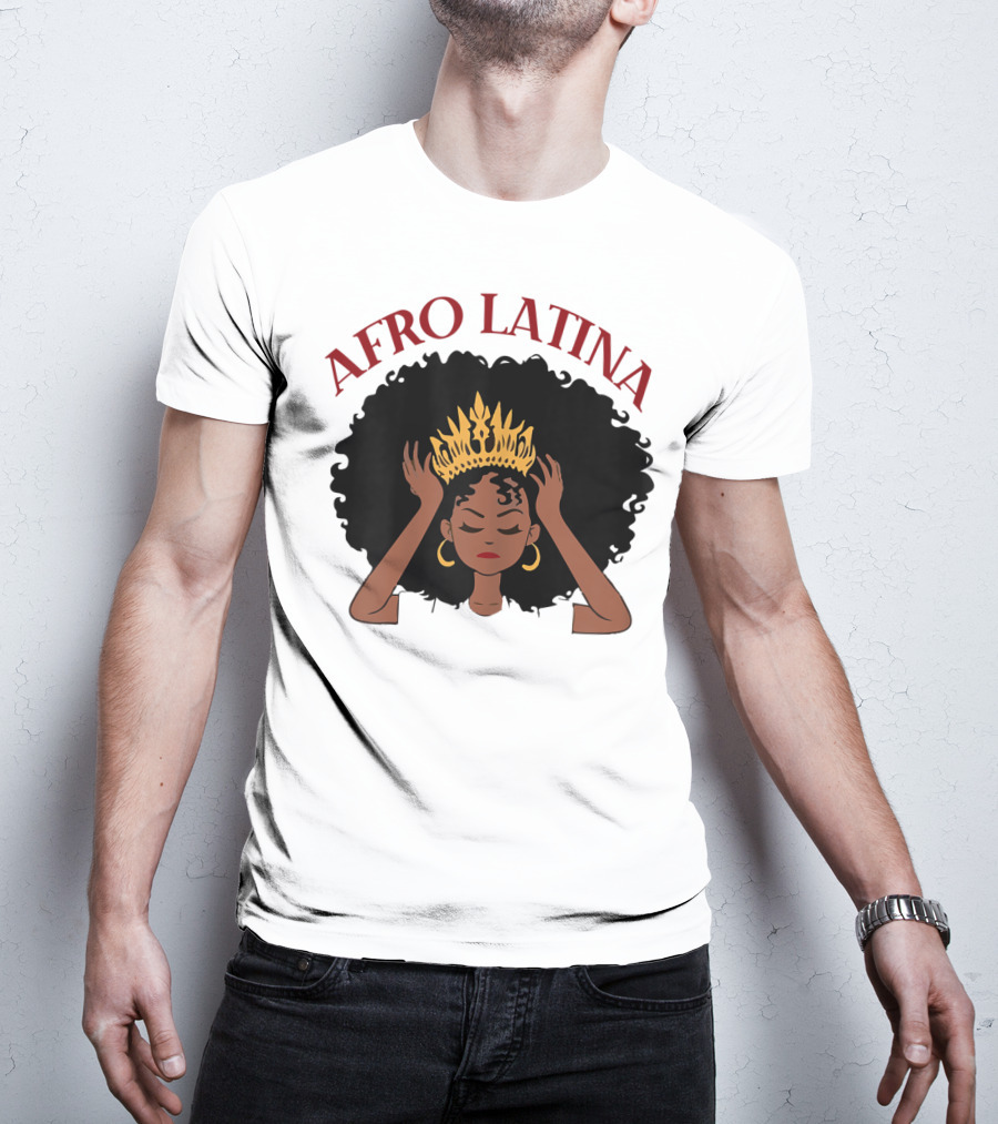 Afro Latina Black Women History Month Crown T-Shirt