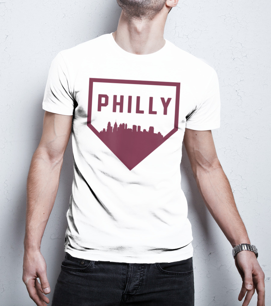 Philly Baseball Home Plate Skyline T-Shirt