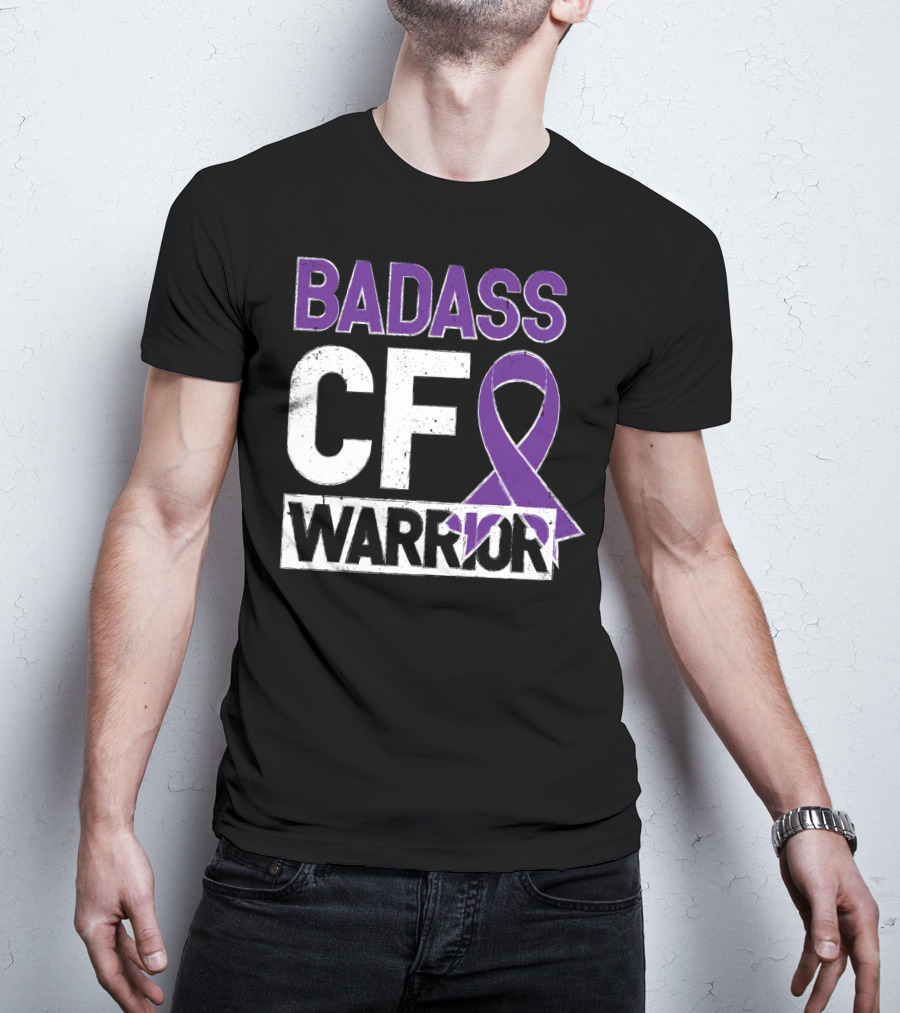 Badass Cf Warrior Cystic Fibrosis Awareness T-Shirt