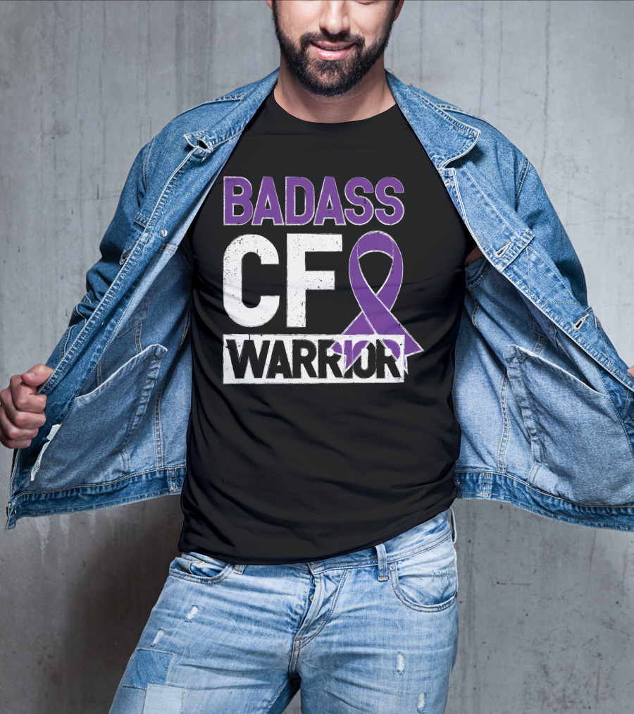 Badass Cf Warrior Cystic Fibrosis Awareness T-Shirt