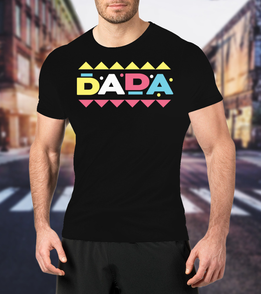 Dada Daddy Special From Daughter Colorful Geometric T-Shirt