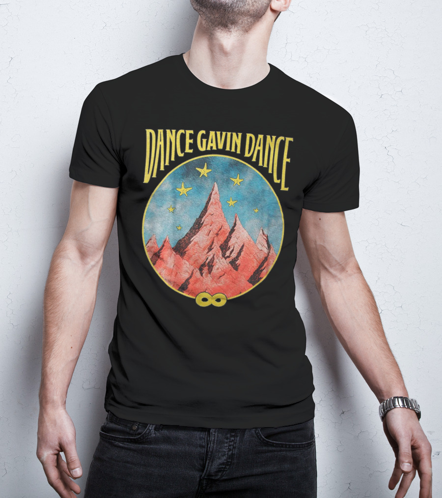 Dance Gavin Dance Infinity Red Mountain And Yellow Stars T-Shirt