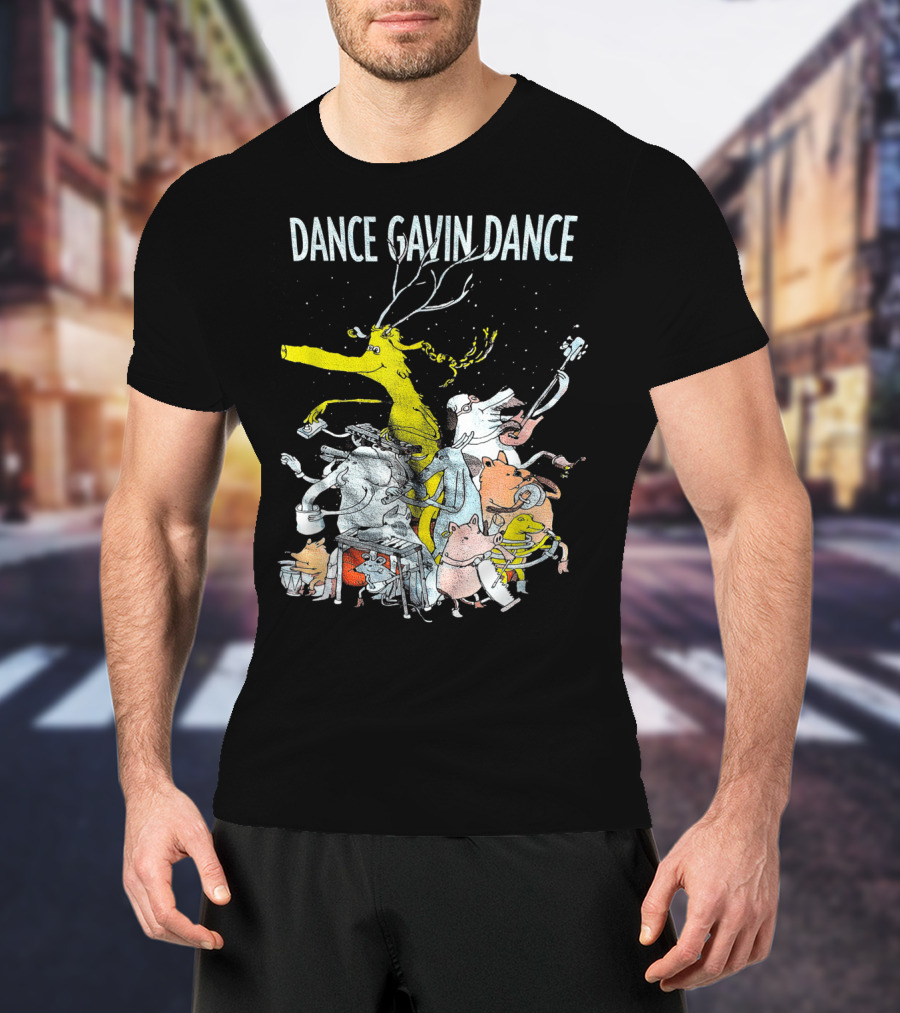 Dance Gavin Dance Animal Band Parade With Yellow Stag T-Shirt
