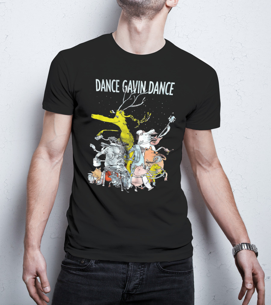 Dance Gavin Dance Animal Band Parade With Yellow Stag T-Shirt