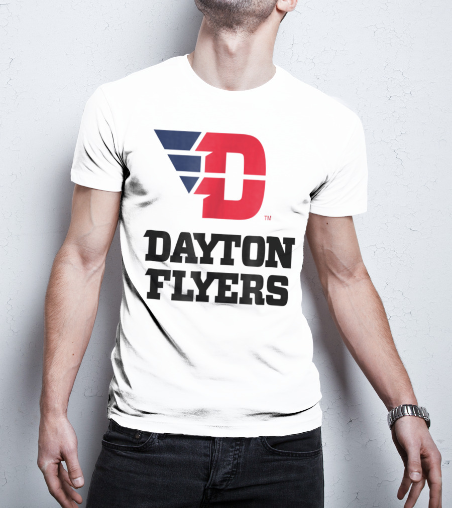 Dayton Flyers Logo University D Red Blue T-Shirt