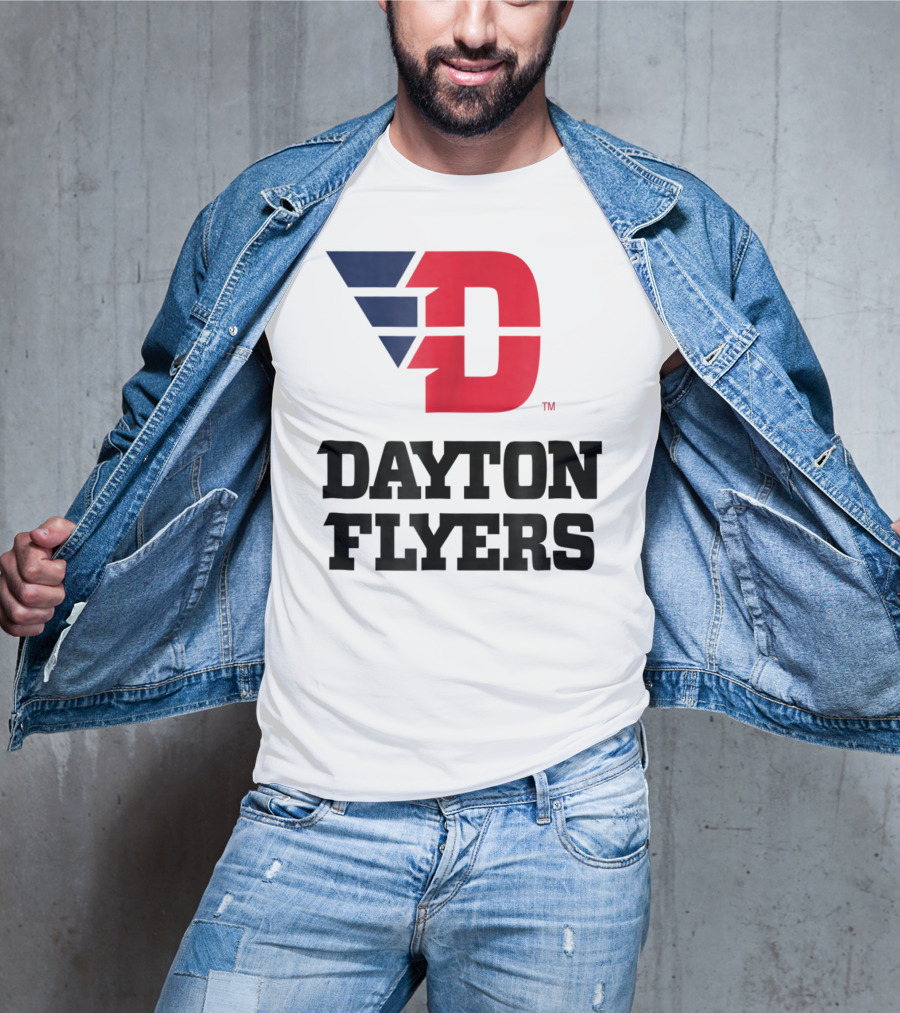 Dayton Flyers Logo University D Red Blue T-Shirt