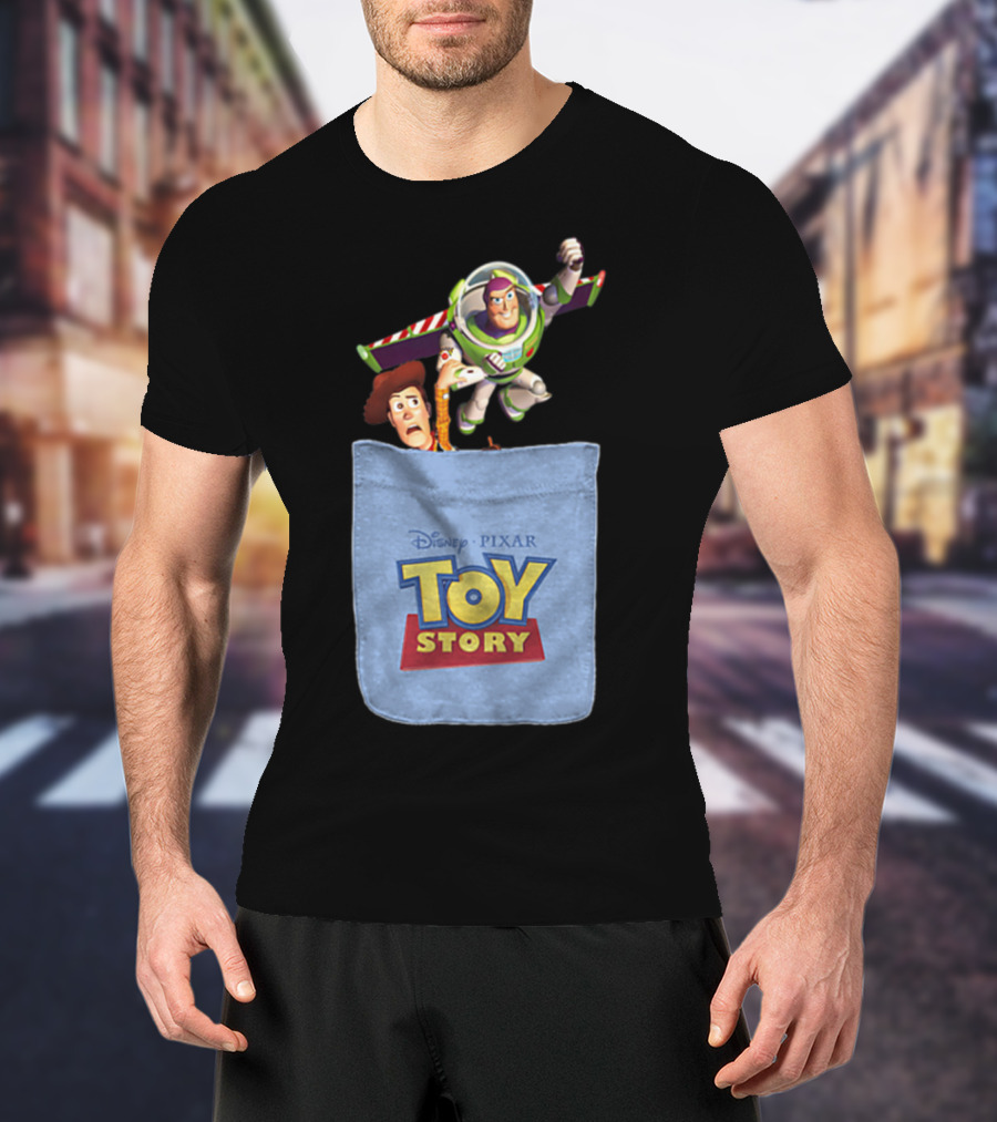 Disney Pixar Toy Story Buzz And Woody Pocket T-Shirt