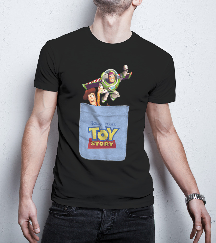 Disney Pixar Toy Story Buzz And Woody Pocket T-Shirt