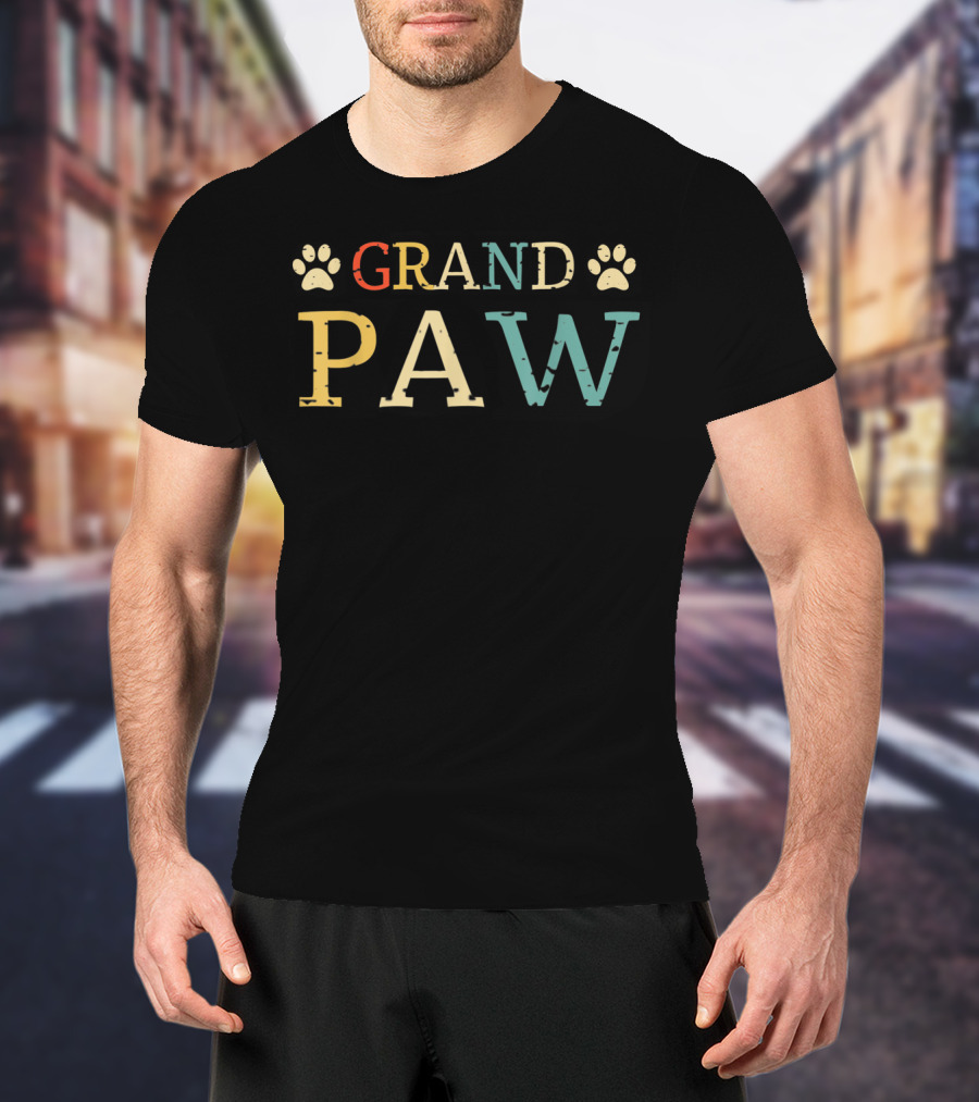 Grand Paw Dog Puppy Lovers Paw Prints T-Shirt