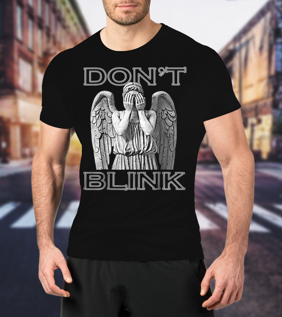 Weeping Angel Don't Blink Doctor Who Statue T-Shirt