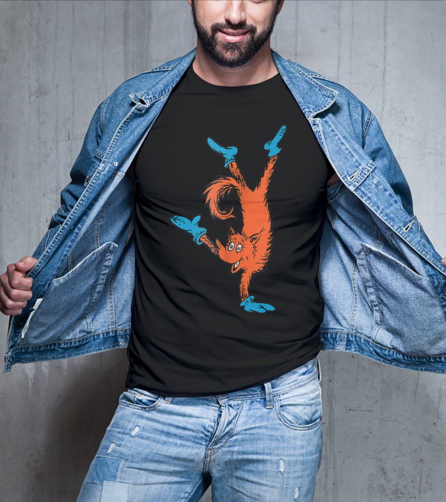 Dr Seuss Fox In Socks Performing Handstand T-Shirt