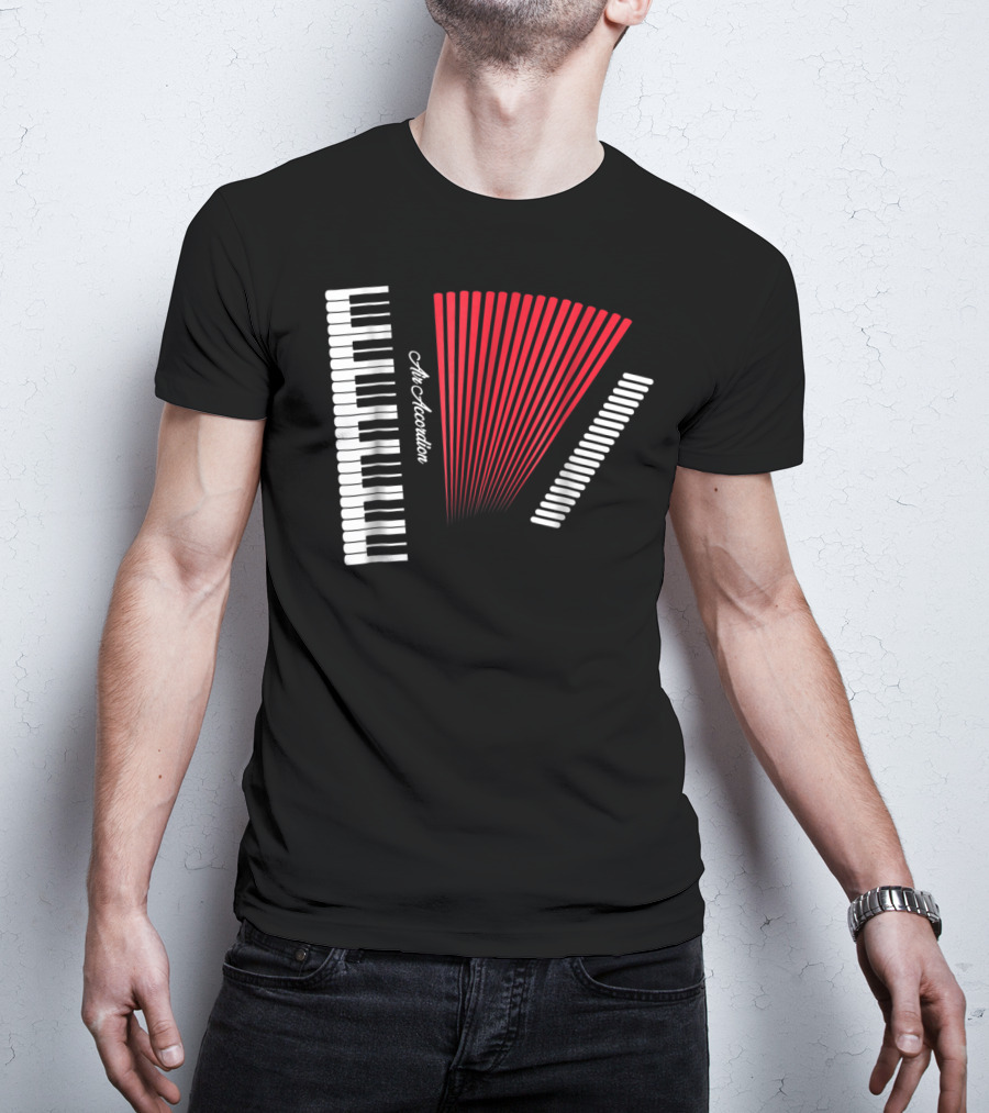 Air Accordion Funny Instrumental Player Music T-Shirt