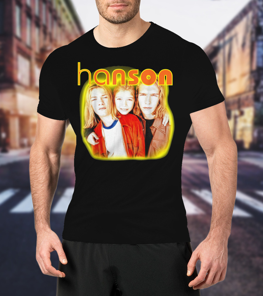Hanson Band Members Vibrant Yellow Orange Aura T-Shirt