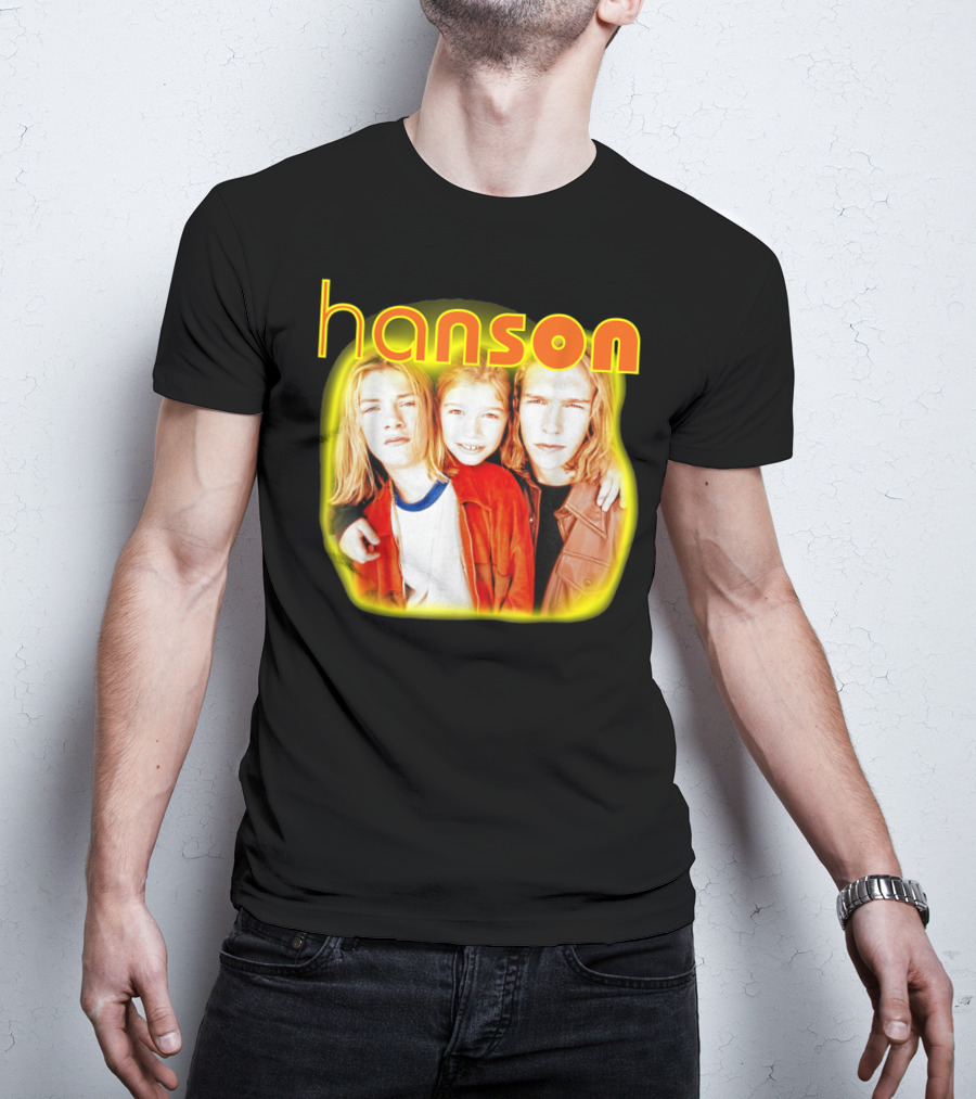 Hanson Band Members Vibrant Yellow Orange Aura T-Shirt