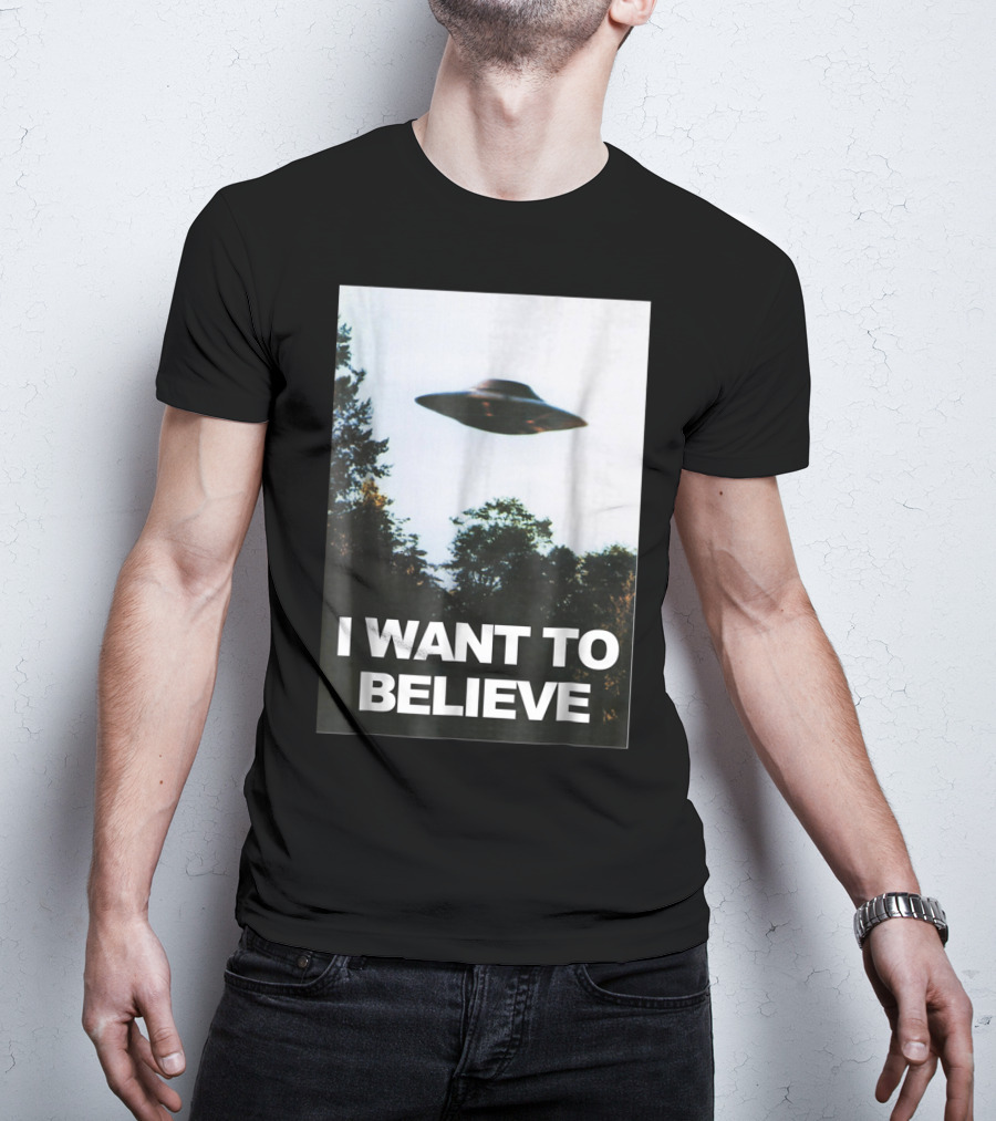 Alien UFO Hunter I Want To Believe T-Shirt