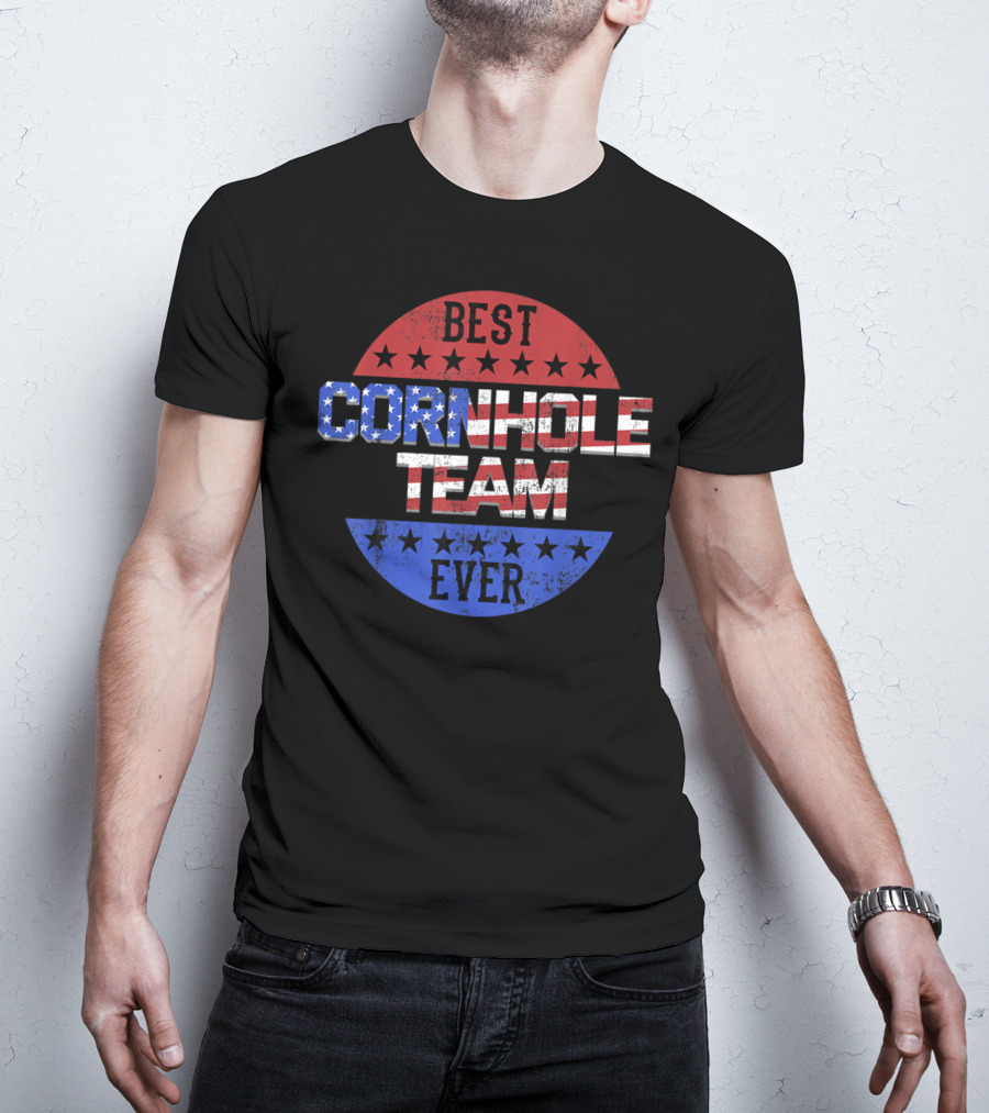 Best Cornhole Team Ever Bean Bag Toss Game T-Shirt