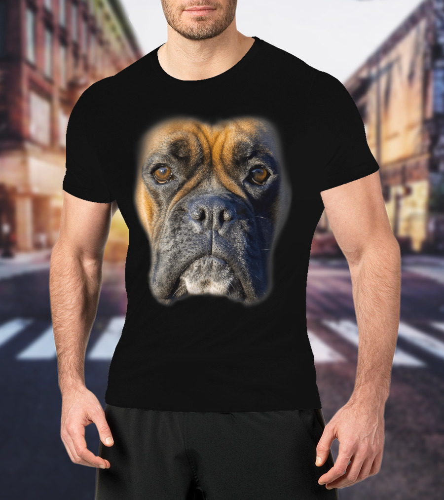 Animal Lover Boxer Face Funny Dog Lovers Tee For Pet Enthusiasts T-Shirt