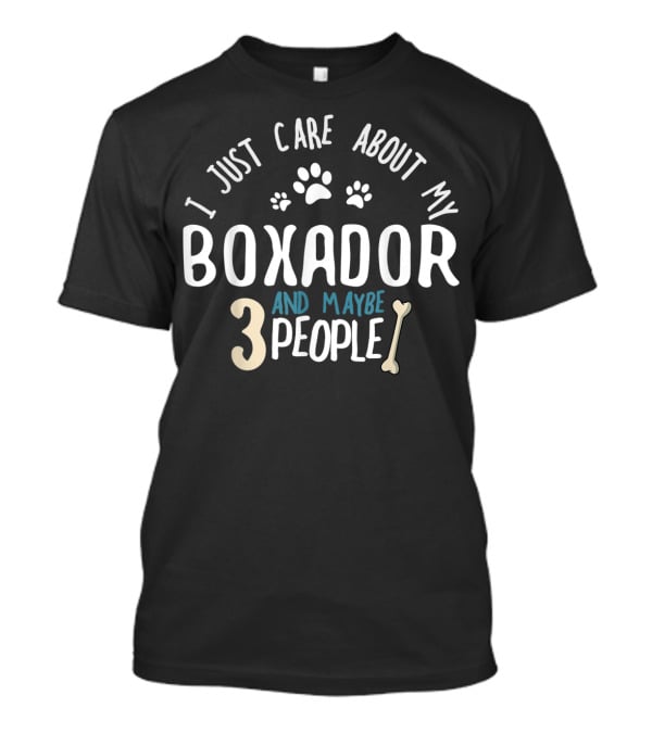 I Just Care About My Boxador And Maybe 3 People T-Shirt