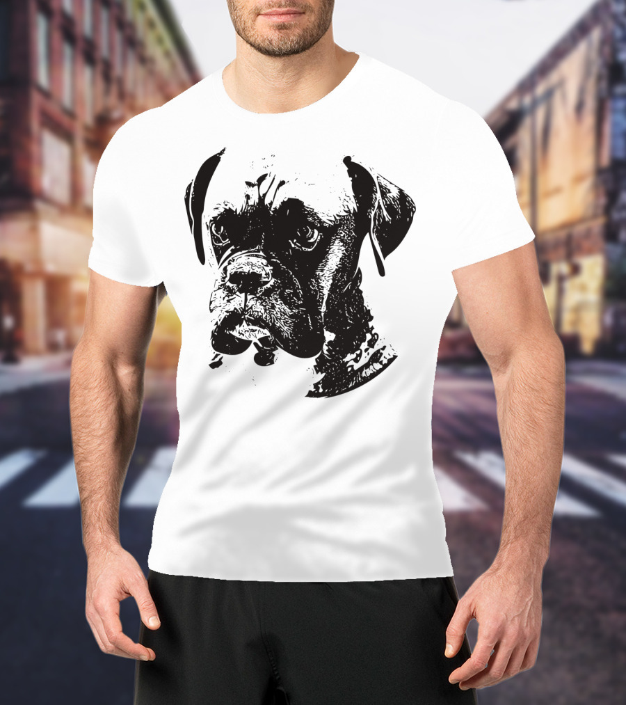 Boxer Dog Face Boxer Mom Or Dad T-Shirt