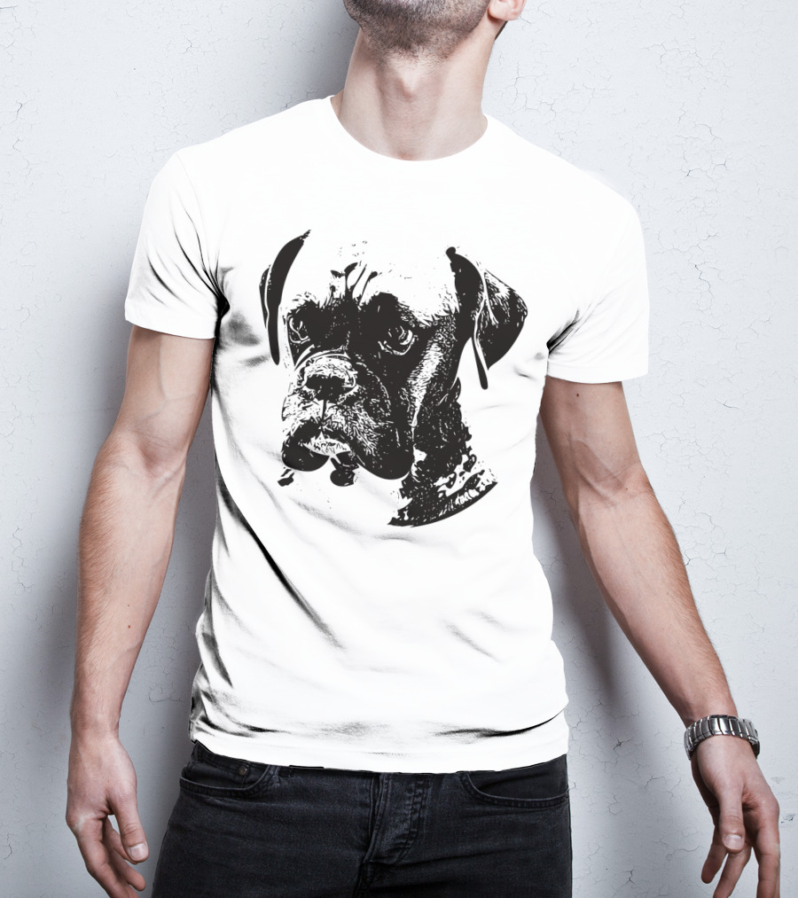 Boxer Dog Face Boxer Mom Or Dad T-Shirt