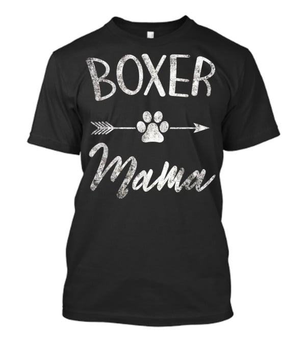 Boxer Mama Paw Print Arrow Dog Lover Owner T-Shirt