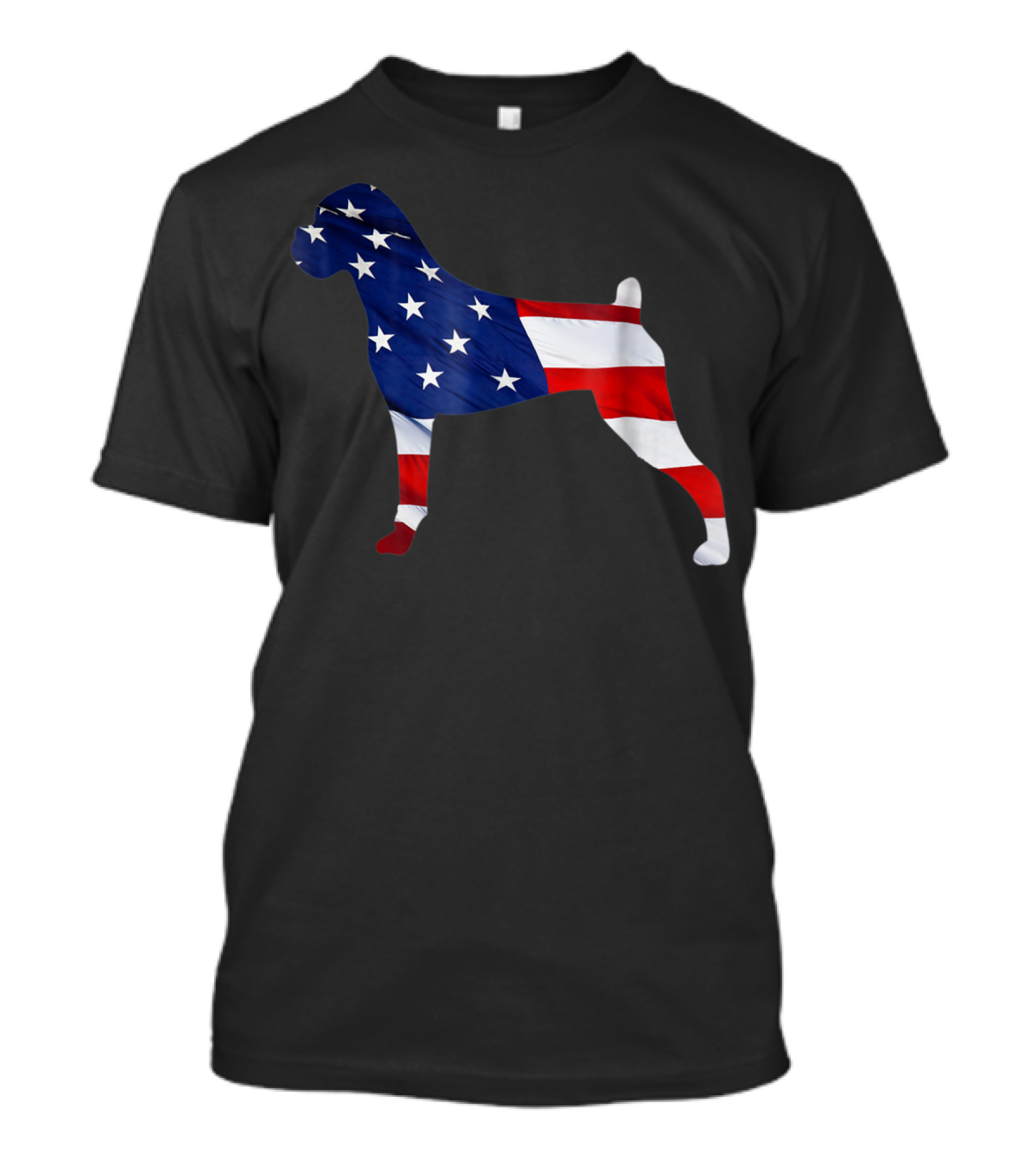 American Flag Boxer Dog Novelty T-Shirt