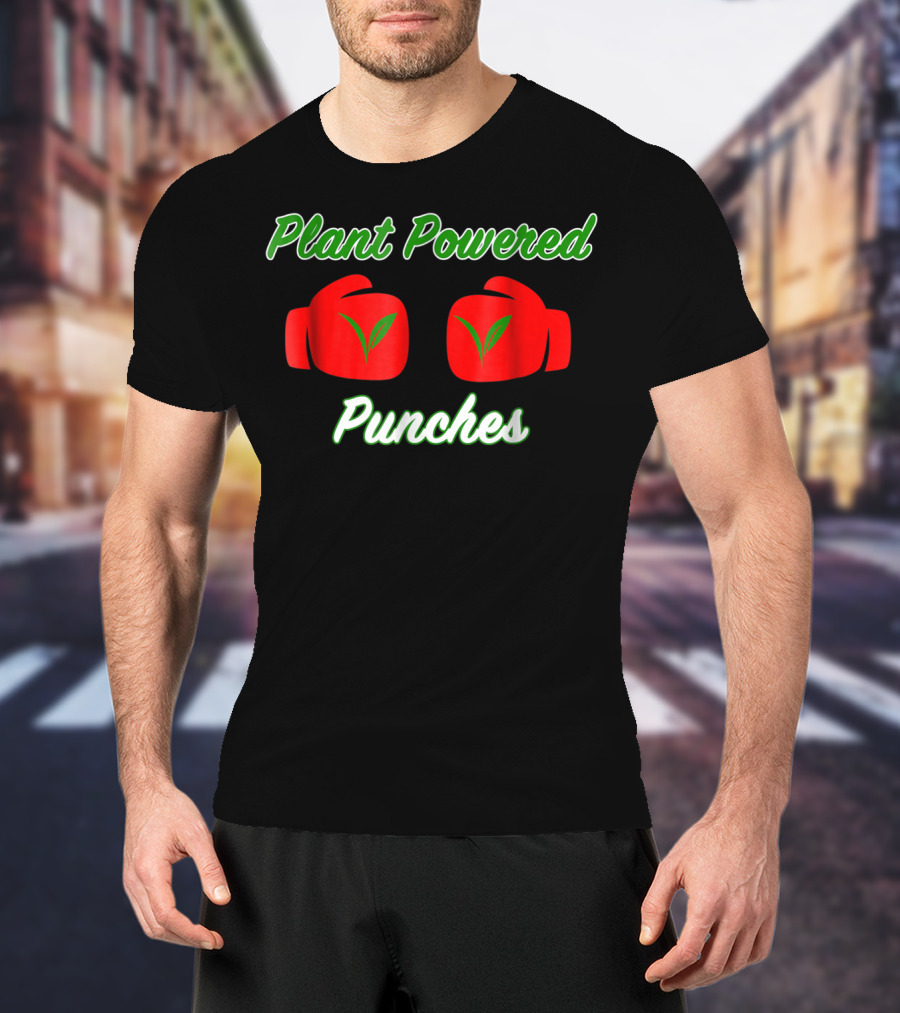 Plant Powered Punches Vegan Boxer Gloves T-Shirt