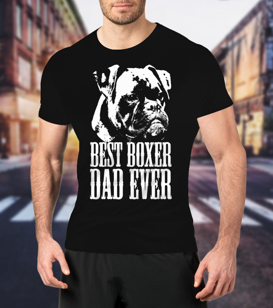 Best Boxer Dad Ever Dog Dad Love Mens T-Shirt
