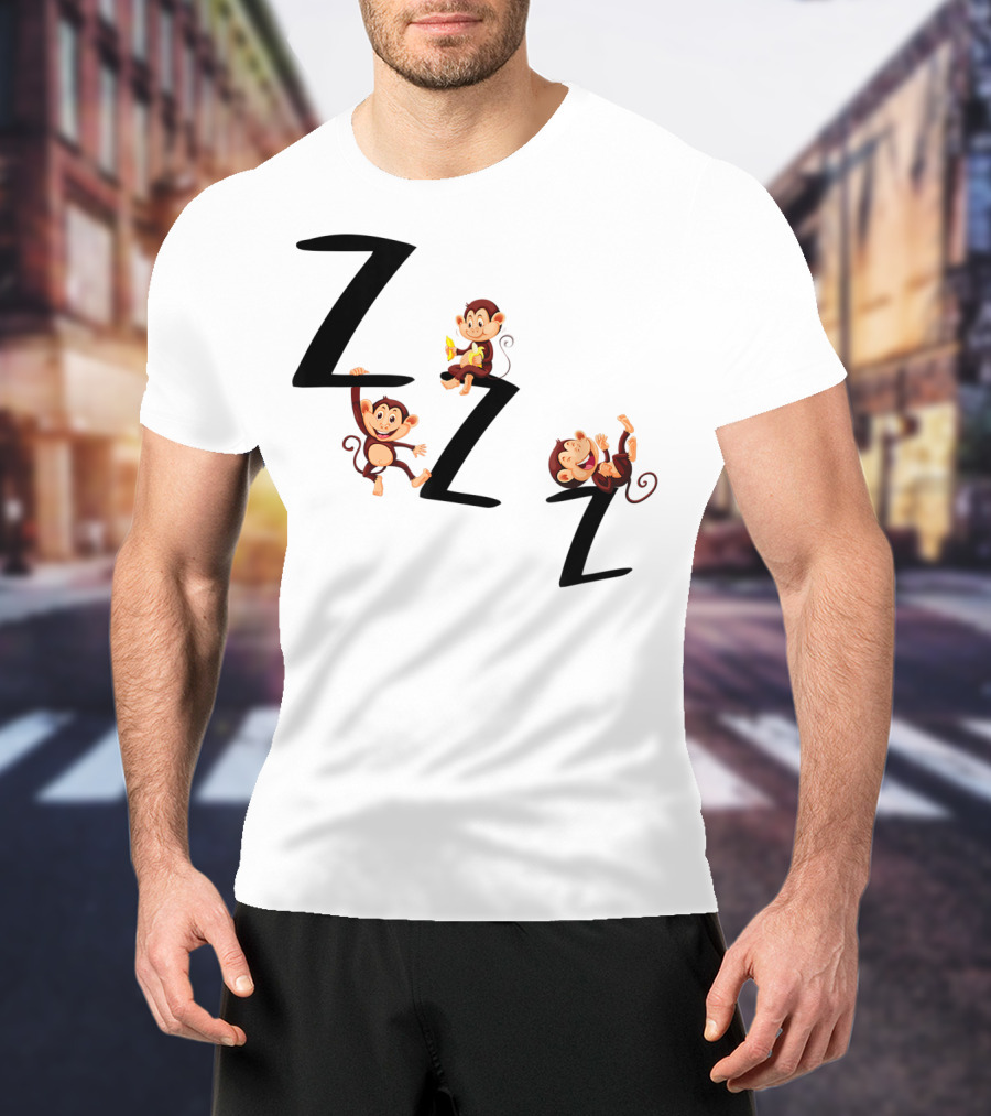ZZZ Monkeys Trio Playful T-Shirt