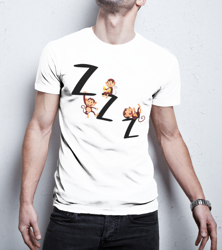 ZZZ Monkeys Trio Playful T-Shirt