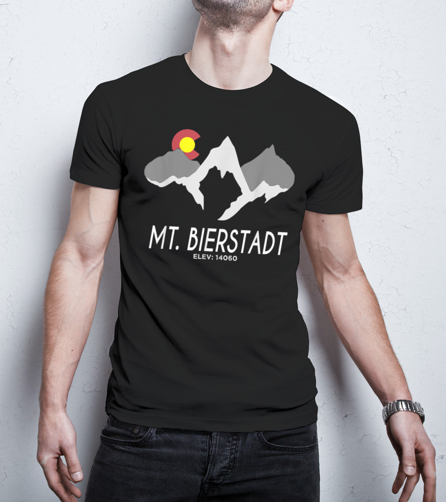 Mt. Bierstadt Elevation 14060 Colorado Mountain Hiking T-Shirt