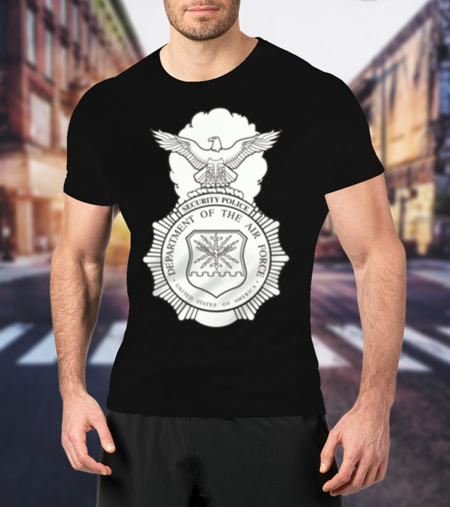 Security Police Department Of The Air Force United States Of America Badge T-Shirt