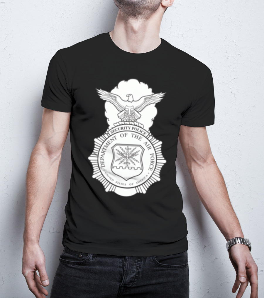 Security Police Department Of The Air Force United States Of America Badge T-Shirt