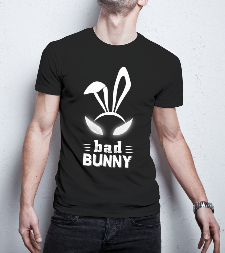 Bad Bunny Custom Cute And Funny Bunny Ears T-Shirt
