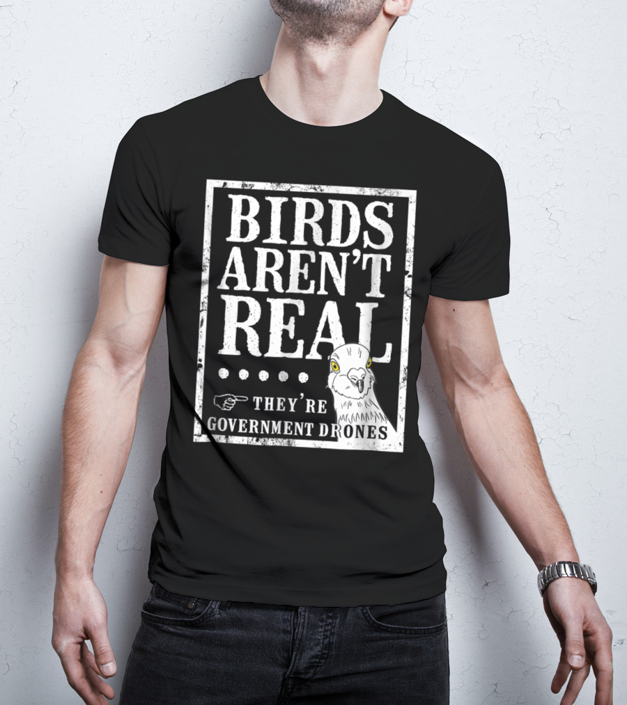 Birds Aren't Real They're Government Drones Meme T-Shirt