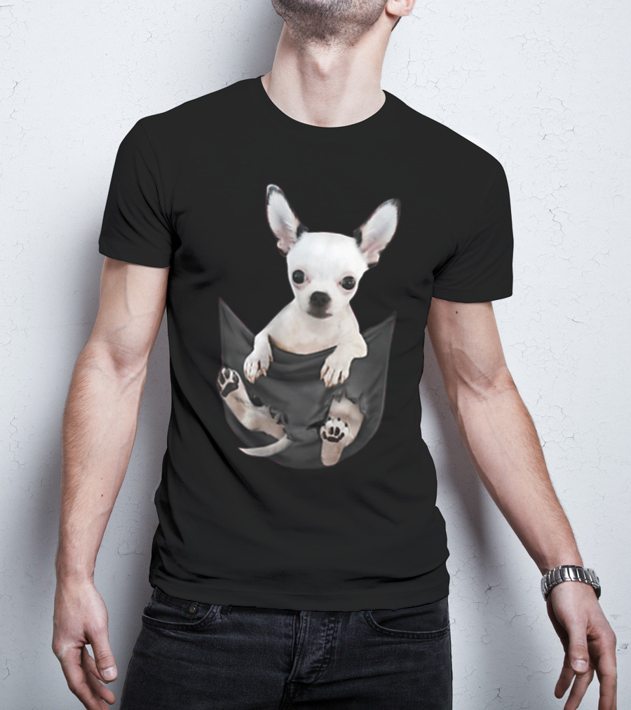 Chihuahua In Pocket For Chihuahua Lovers T-Shirt