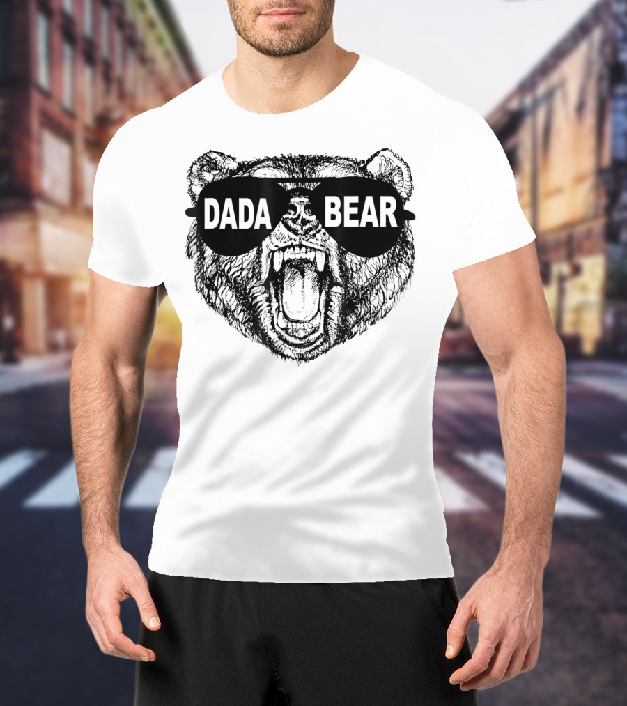Dada Bear Sunglasses Roaring Bear T-Shirt