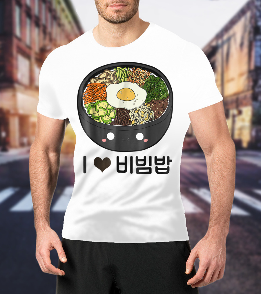 I Love Bibimbap Cute South Korean Food T-Shirt