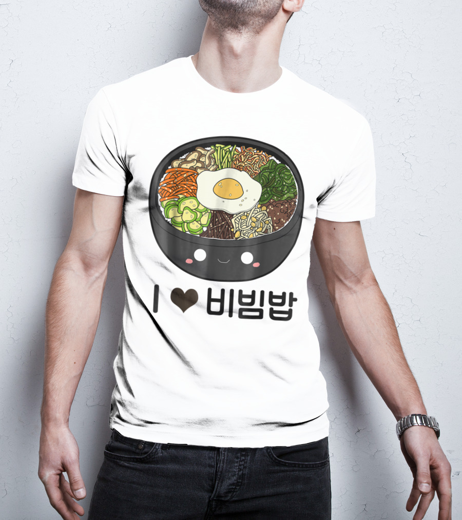 I Love Bibimbap Cute South Korean Food T-Shirt